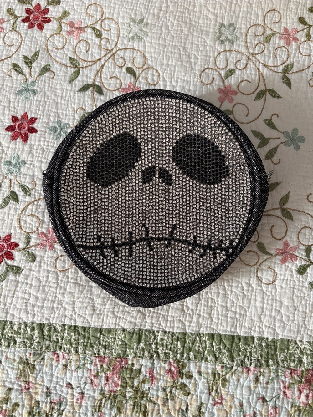 Nightmare Before Christmas Jack Rhinestone Crossbody Halloween Goth Whimsical